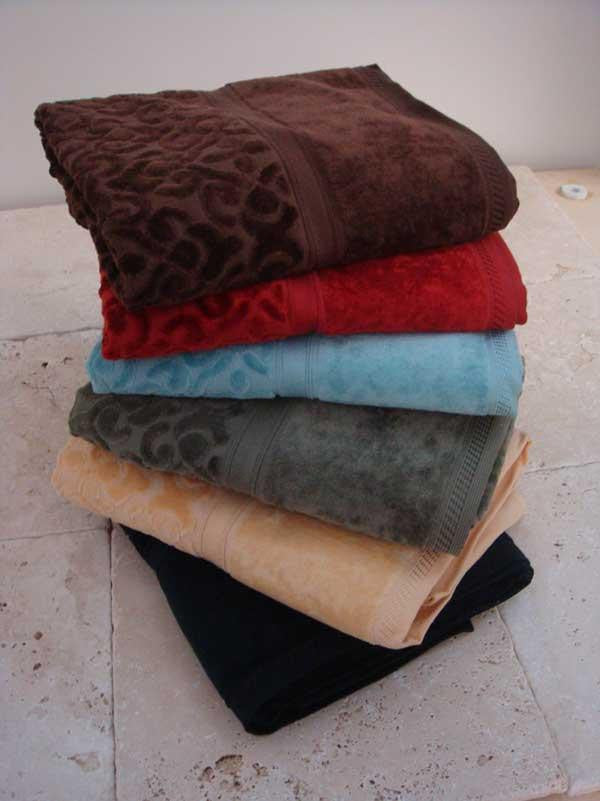 REGENCY DAMASK 6 PC TOWEL SET - CHOCOLATE