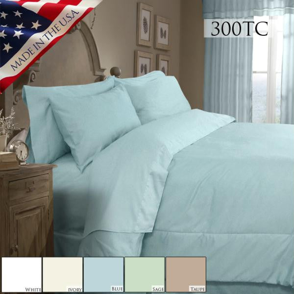 SUPREME SATEEN 300 SOLID COMFORTER SET - IVORY