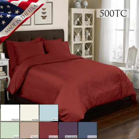 6 PC DUVET SET 500TC DUVET SET - TAUPE