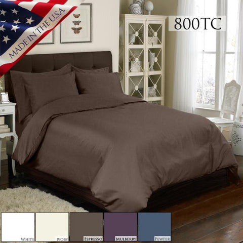 6 PC DUVET SET 800TC DUVET SET - WHITE