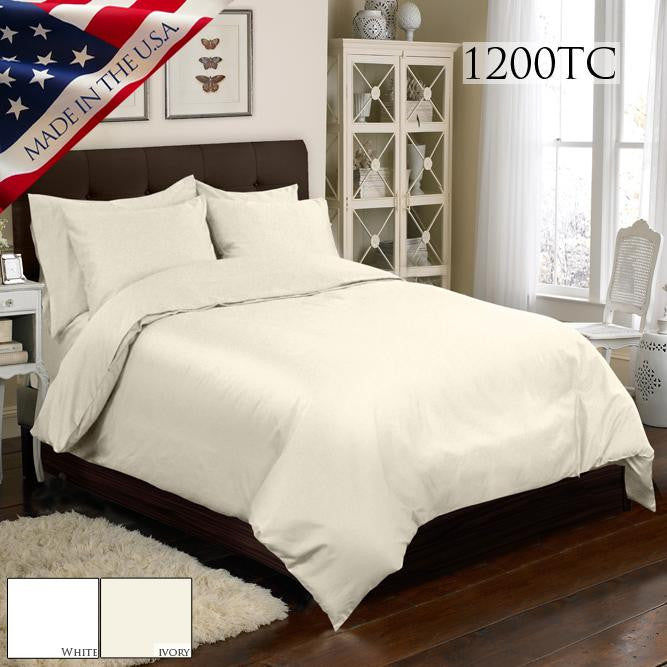 4 PC DUVET SET 1200TC DUVET SET - IVORY