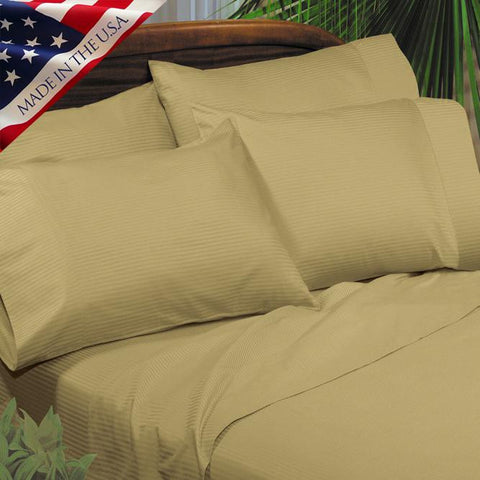 MEDICI DOBBY STRIPE WHEAT PILLOWCASE PAIR - WHEAT