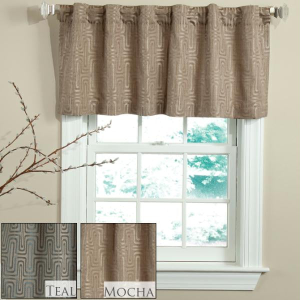 CIRCUIT ROD POCKET VALANCE - MOCHA